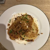 Cabbage pancakes  at Střecha in Prague
