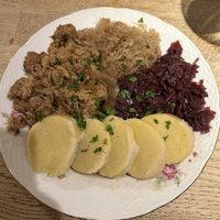 Local czech dish  at Střecha in Prague