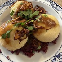 Stuffed dumplings   at Střecha in Prague