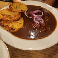 Budvar goulash at Střecha in Prague