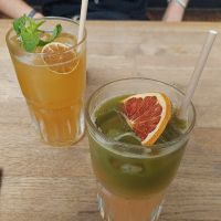 Homemade lemonade at Střecha in Prague
