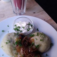 Dumplings  at Střecha in Prague