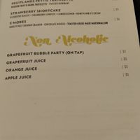 Menu - Deserts and non alcoholic options  at The Dankness Dojo by Modern Times Beer in Los Angeles