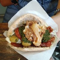 Excellent falafel at Maoz in Barcelona