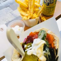 my food at Maoz in Barcelona