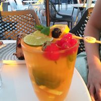 Fruity ice tea at Cajnica Vanilla in Koper