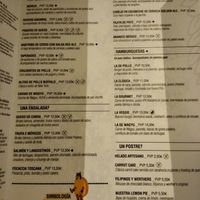Menu at Kadabra León in Leon