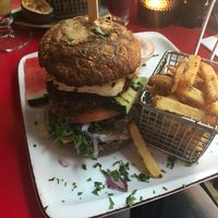 Veggie burger at Luna's Diner in Copenhagen