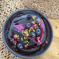 Vegan blueberry cheesecake  at Boho Eatery in Nairobi