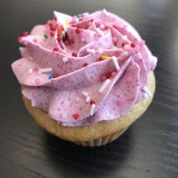 Vegan cupcake at Nourish in Calgary