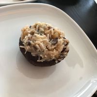 Chocolate vegan GF cupcake with coconut walnut icing!  at Nourish in Calgary