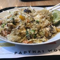Brown rice, smoked tofu, and vegetables  at Padthai Wokbar in Budapest