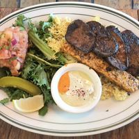 Morococo over rice, vegan version at Morococo Cafe - 모로코코 카페 in Seoul