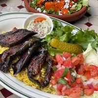My favorite vegan veggie over rice, vegan carrot salad with vegan cheese crumbs. Always fresh and tasty!  at Morococo Cafe - 모로코코 카페 in Seoul