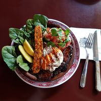 Morococo Cafe's Vegan Moroccan over Rice with tempeh  at Morococo Cafe - 모로코코 카페 in Seoul