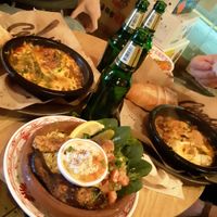 Morocco over rice plus other 2 meals from the Casablanca place (right across Morococo) at Morococo Cafe - 모로코코 카페 in Seoul