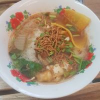 Tomyum noodles at Somjit in Chanthaburi