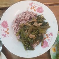 Veggies and rice at Somjit in Chanthaburi