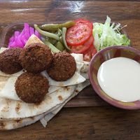 Falafel Platter at A1 Bakery in Brunswick