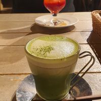 Matcha latte (add sugar syrup) at AIN SOPH.Journey in Kyoto