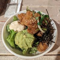 Teriyaki deep-fried soy chicken and rice at AIN SOPH.Journey in Kyoto