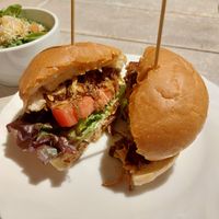 Cheese burger (without cheese) at AIN SOPH.Journey in Kyoto