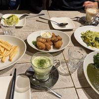 Amazing pesto pasta and nice innovative spinach curry    at AIN SOPH.Journey in Kyoto