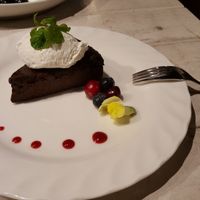 chocolate cake with whipped cream at AIN SOPH.Journey in Kyoto