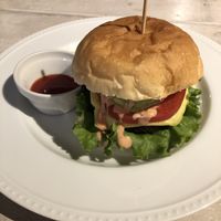 Vegan cheeseburger. Very very good!!! at AIN SOPH.Journey in Kyoto