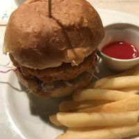 Chikn burger with house made tartare sauce  at AIN SOPH.Journey in Kyoto