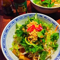Rice noodle salad with tofu at District Tonkin in Copenhagen