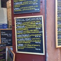 Some of the menu at Escosazio in Rome