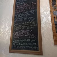 Some of the menu at Escosazio in Rome