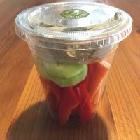 Veggies & incredible raw vegan hummus at Raw Deal in Menomonie