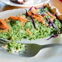 spinach quiche at Raw Deal in Menomonie