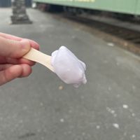 Lavender ice cream   at Nature's Organic Ice Cream in Fremont