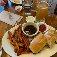 Portabella french dip at SEA - Floret in Seattle