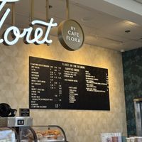 On the go menu board  at SEA - Floret in Seattle