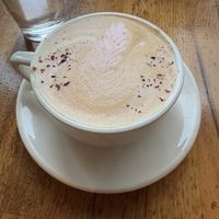 Cardamum rose oat latte😄 at SEA - Floret in Seattle