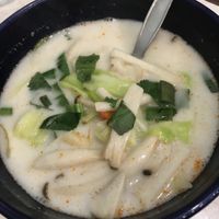 Mushroom Tom Kha soup  at Home Cafe Tha Tian in Bangkok