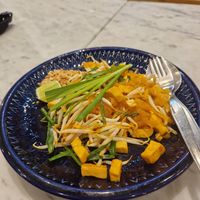 Had the pad Thai and was asked if with or without egg. Nice quite place with AC 😊 would recommend! at Home Cafe Tha Tian in Bangkok