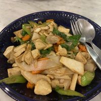 vegan pad see ew  at Home Cafe Tha Tian in Bangkok