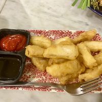 fried mushrooms   at Home Cafe Tha Tian in Bangkok