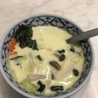Green curry soup. OH SO DELICIOUS  at Home Cafe Tha Tian in Bangkok