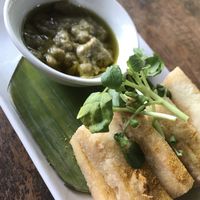 Curried tofu bites👌🏼 at Utopia in Luang Prabang
