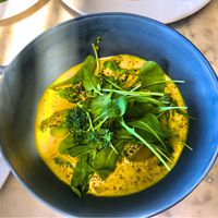 Vegan Coconut curry with red rice, amazing! at Catch Beach Club in Phuket