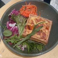Bread with cheese. Comes with salad. Good for vegetarians, not vegans. at Rose Bakery - Chiyoda in Tokyo