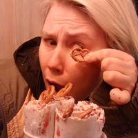 brezel ice cream, yummy! at Delabuu Ice Cream in Berlin