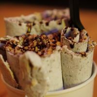 A small nutty oreo vego chocolate sauced ice cream 😁 at Delabuu Ice Cream in Berlin