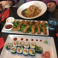 Vegan roll and spring rols at Kimono in Sarajevo